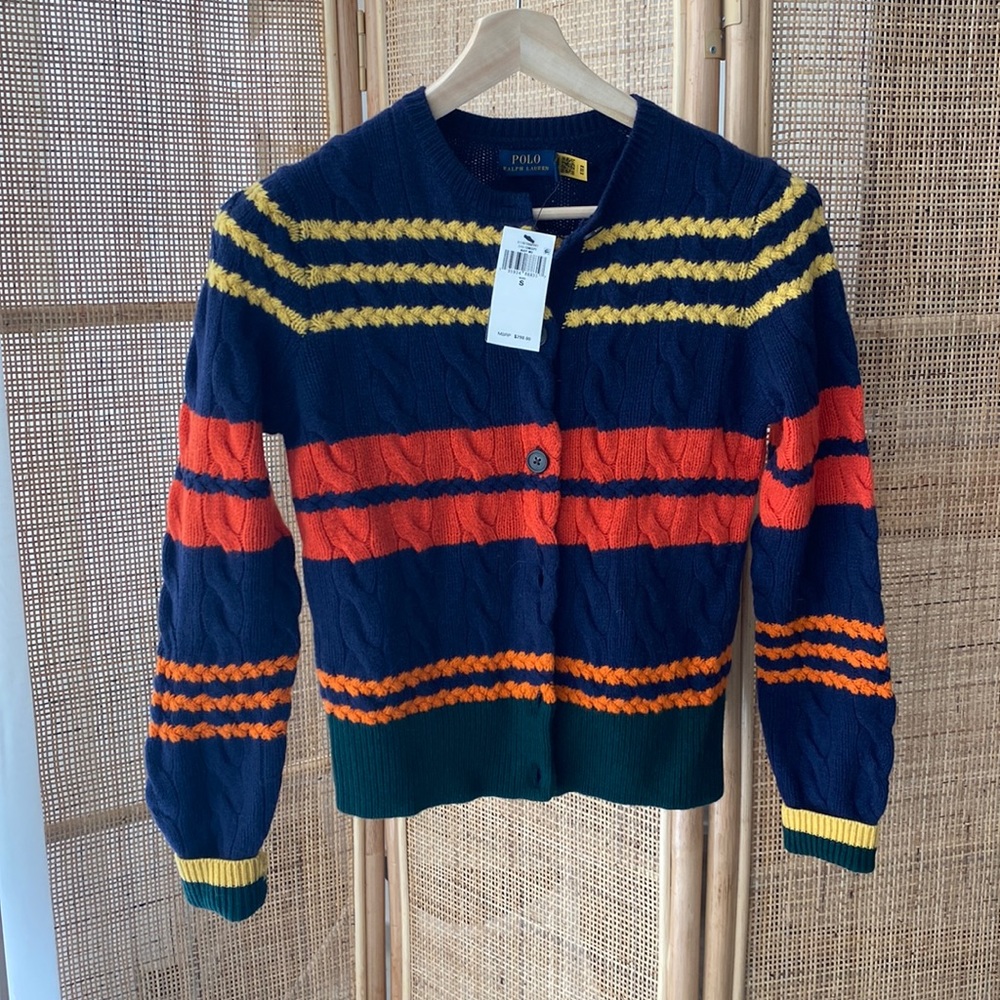 Polo by Ralph Lauren Wool Cardigan Multicolour striped